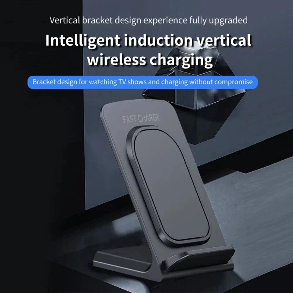 15W Desktop Vertical Wirelss Charger Fast Wireless Charging