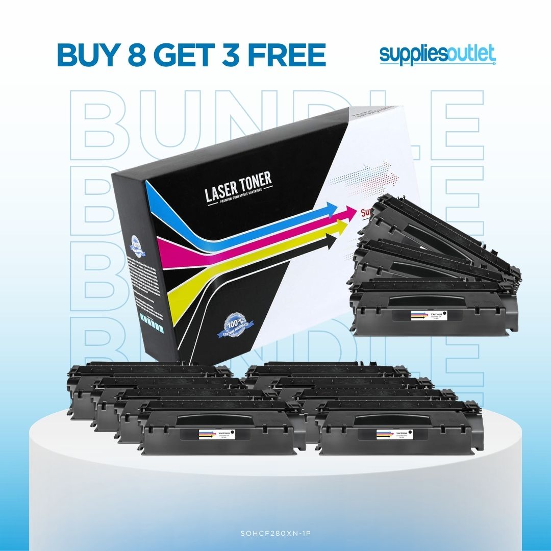 Compatible HP 80X (CF280X) Toner Cartridge Black High Yield - 6,900 Page Yield Bundle