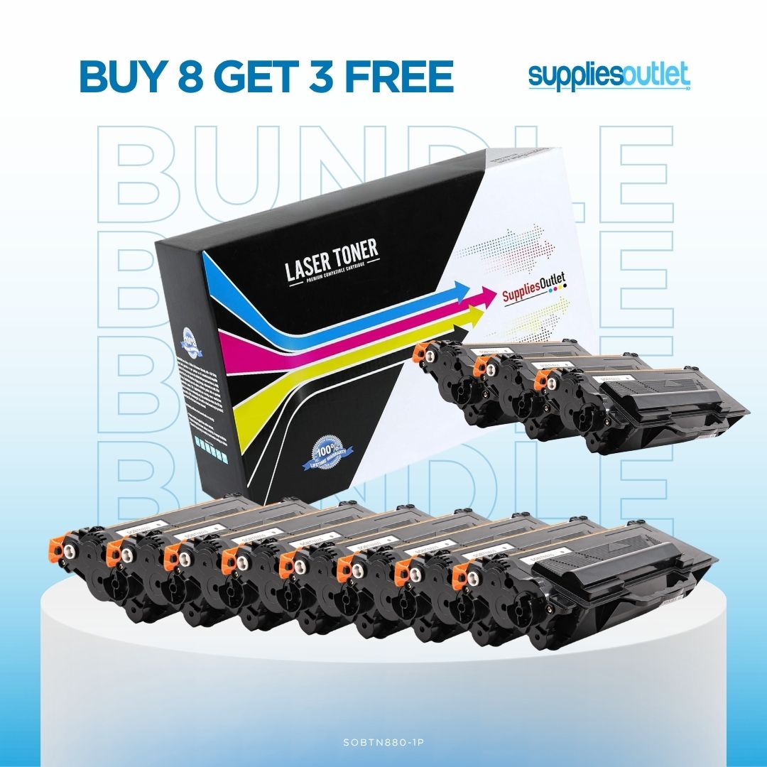 Brother TN880 Black Toner - Compatible Bundle