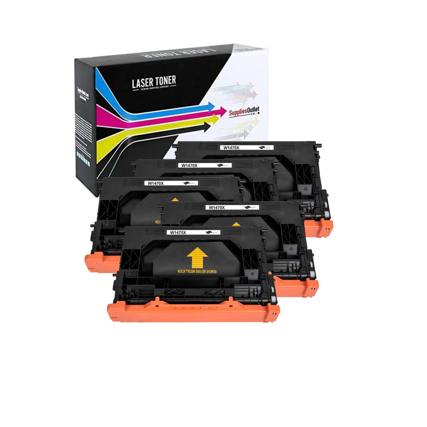 Compatible HP 147X (W1470X) Black High Yield Toner Cartridge with CHIP - 25,200 Page Yield