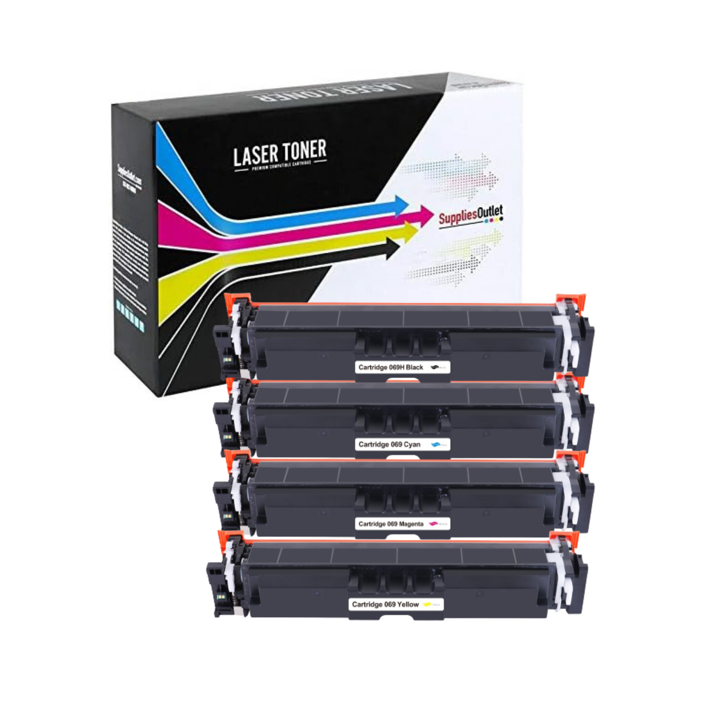 Compatible Canon 069 (All Colors) Toner Cartridge - Black 2,100 - Color 1,900 Page Yield