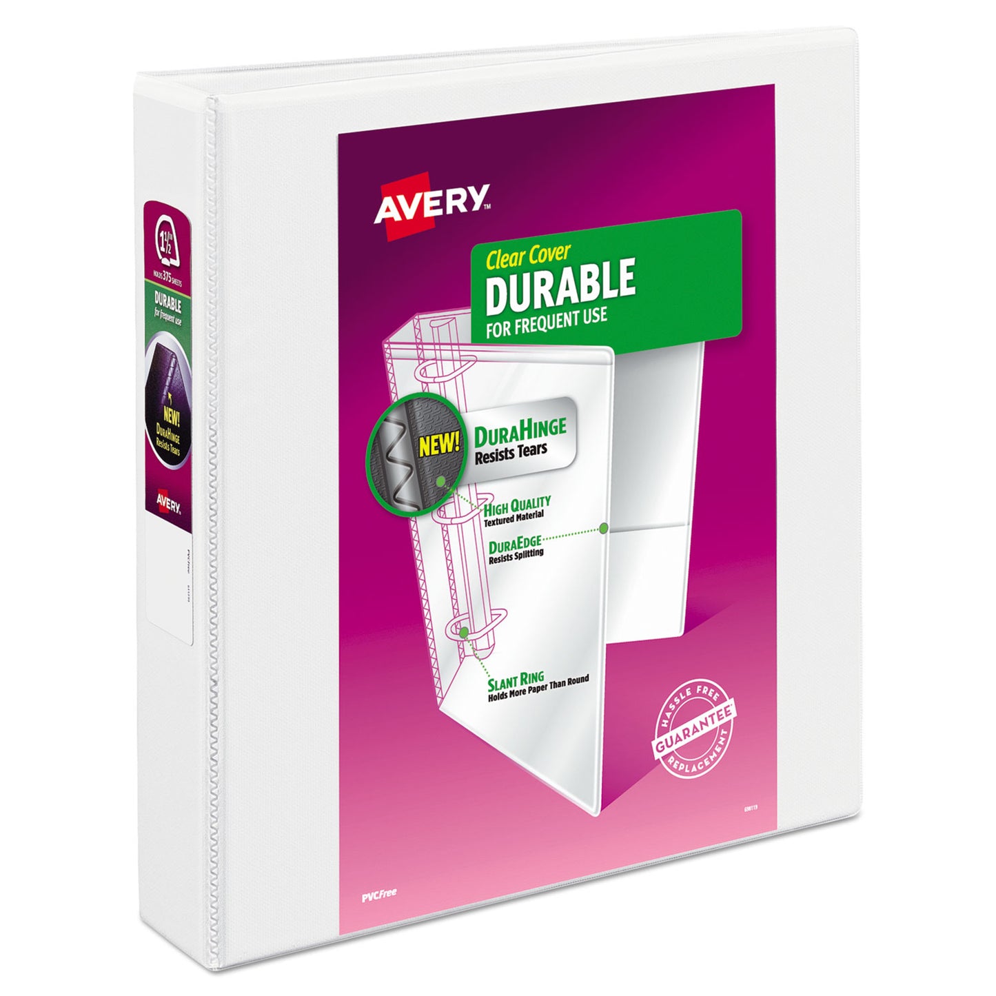 Avery Durable View Binder with DuraHinge and Slant Rings