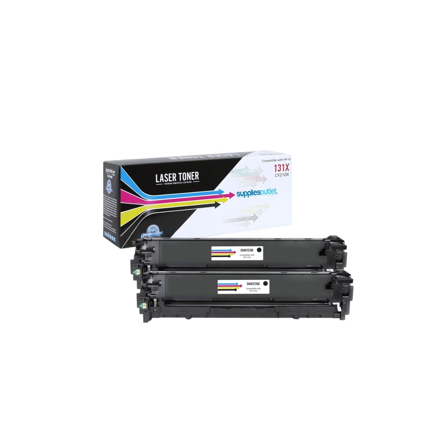 Compatible HP 131X (CF210X) Black High Yield Toner Cartridge - 2,400 Page yield