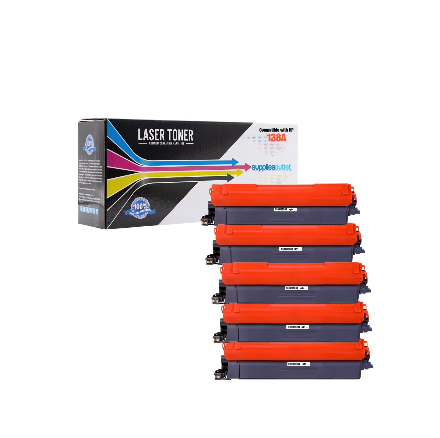 Compatible HP 138A (W1380A) Black Toner Cartridge - 1,500 Page Yield