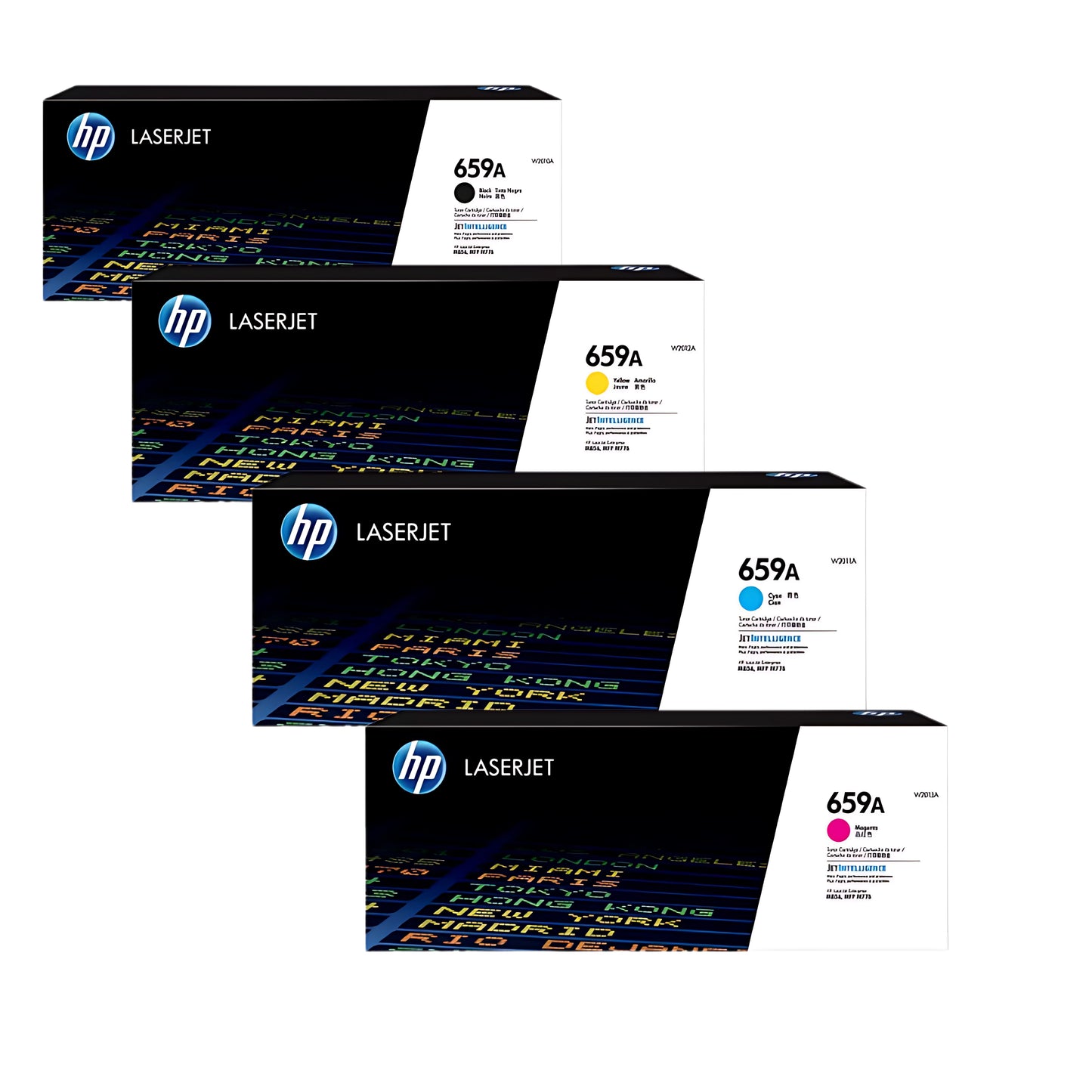 HP 659A (W2010A) Toner Cartridges - Black 16,000 / Color 13,000 Page Yield