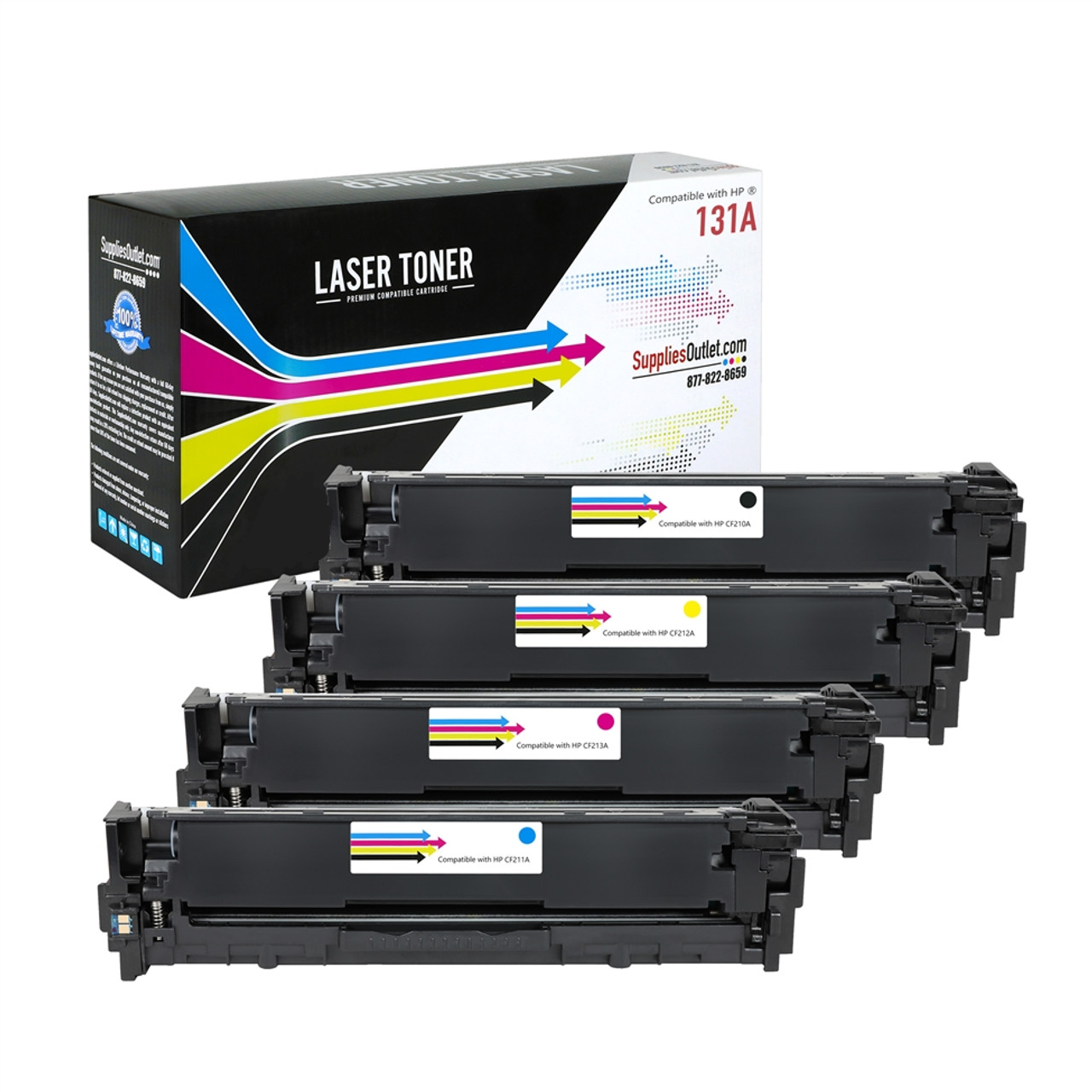 Compatible HP 131A (CF210A) All Colors Toner Cartridge - 1,600 Page Yield