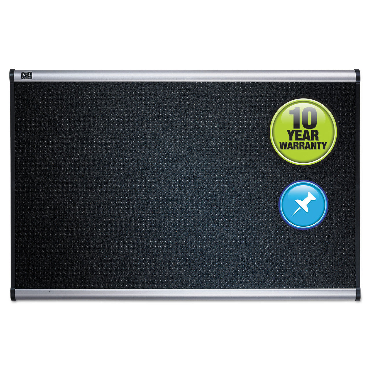 Quartet Prestige Black Embossed Foam Bulletin Board