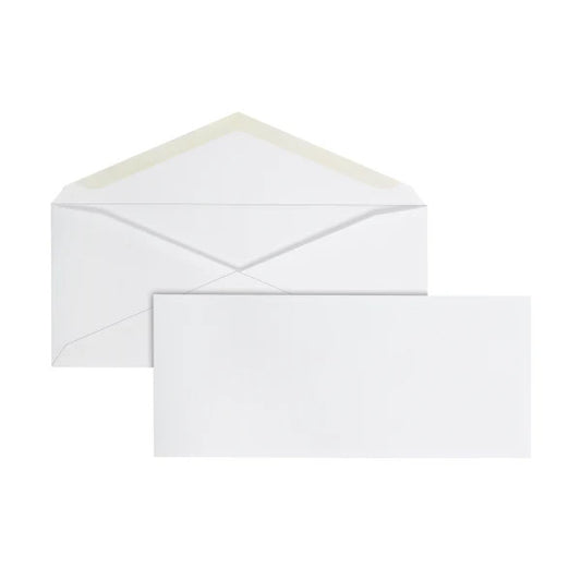 Brand Envelopes, Gummed Seal, 4-1-8" x 9-1-2", White, Box Of 500