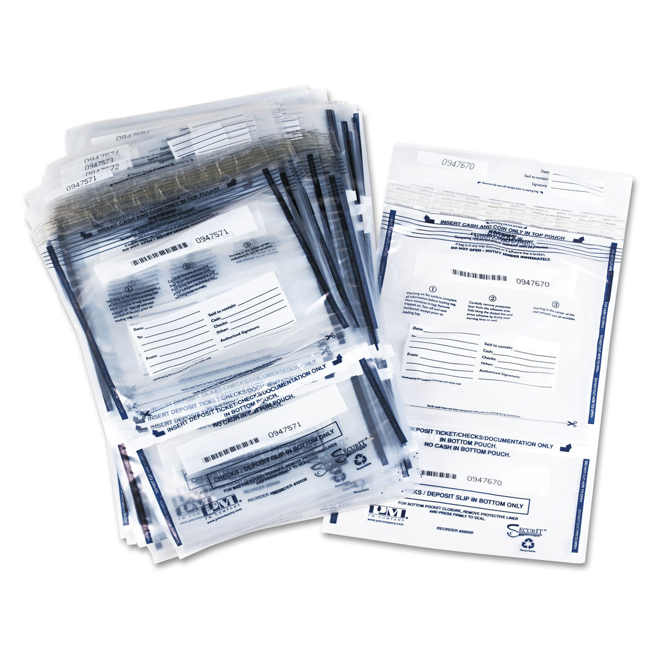 Iconex Clear Dual Deposit Bags