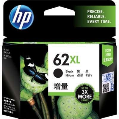 HP 62XL (All Colors) High Yield Ink Cartridge - Black 1,200 - Color 700 Page Yield