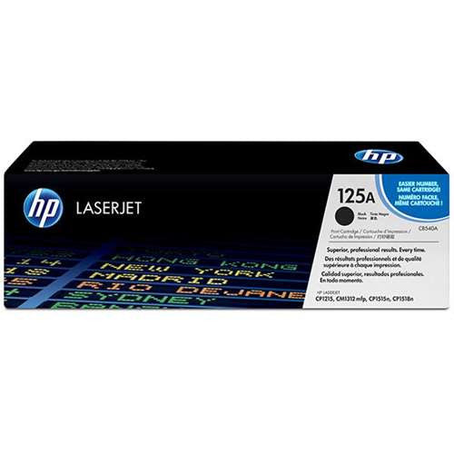 HP 125A (All Colors) Toner Cartridge - Black 2,200 - Color 1,400 Page Yield
