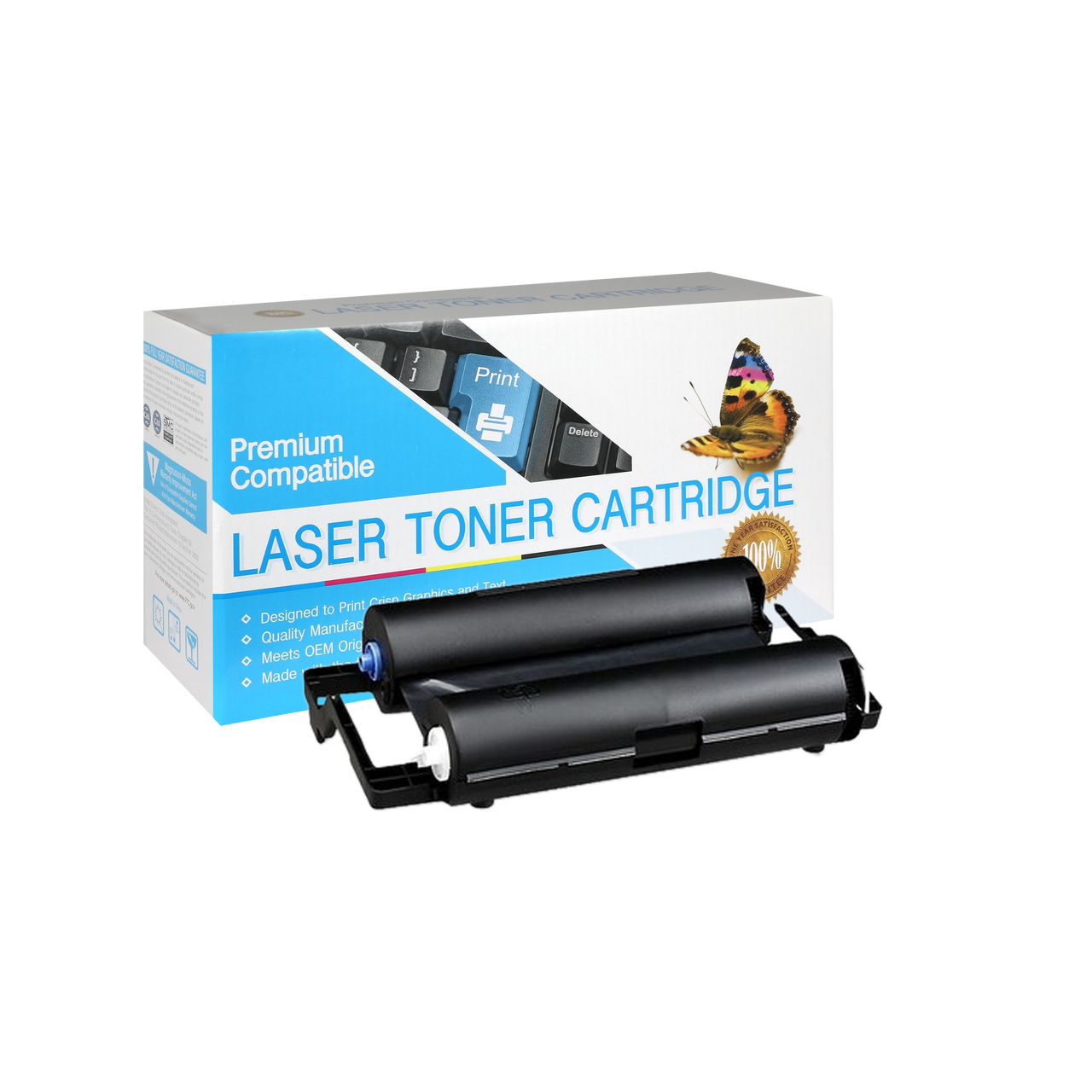 Compatible Brother PC-201 Thermal Transfer Cartridge (Black) by SuppliesOutlet