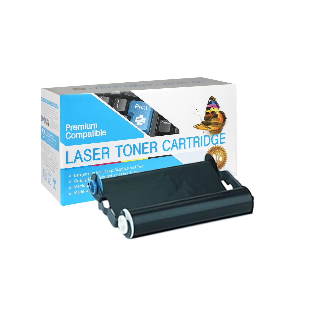 Compatible Brother PC-301 (Black) Thermal Transfer Cartridge - 250 Page Yield