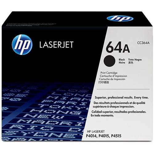 HP 64A (CC364A) Black Toner Cartridge - 10,000 Page Yield