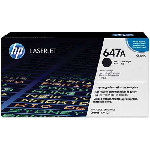 HP 647A (All Colors) Toner Cartridge - Black 8,500 - Color 11,000 Page Yield