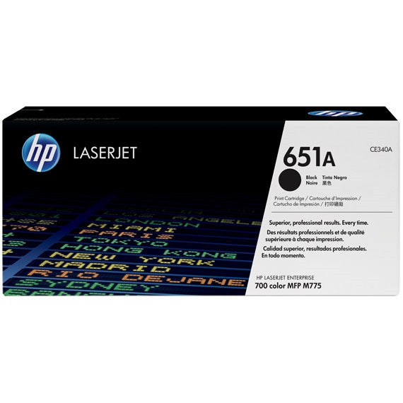 HP 651A (CE340A) Toner Cartridge - Black 13,500 - Color 16,000 Page Yield