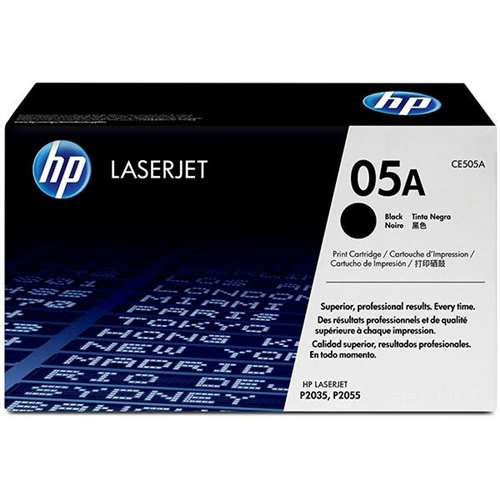 HP 05A (CE505A) Black Toner Cartridge - 2,300 Page Yield