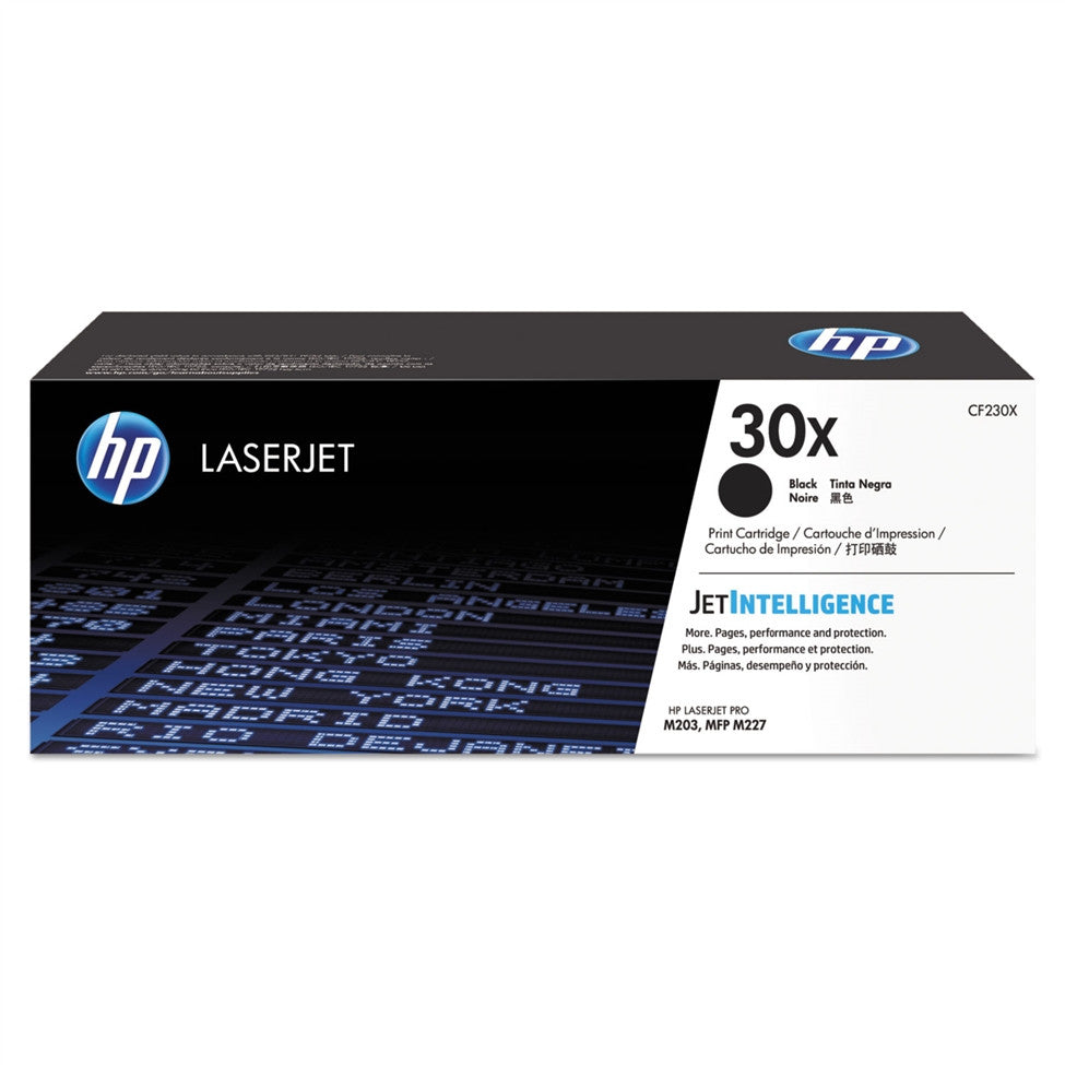 HP 30X (CF230X) Black Toner Cartridge High Yield - 3,500 Page yield