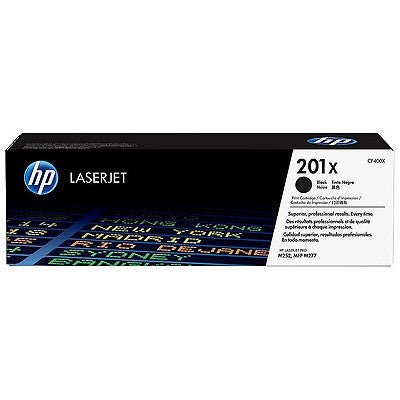 HP 201X (CF400X) High Yield Toner Cartridge - Black 2,800-Color 2,300 Page Yield