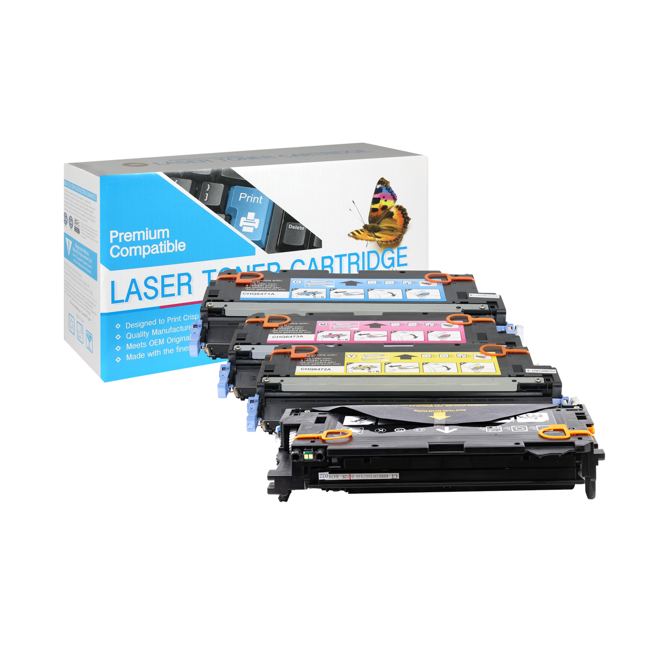 Compatible HP 501A (Q6470A) Toner Cartridge - Black 6,000 - Color 4,000 Page Yield