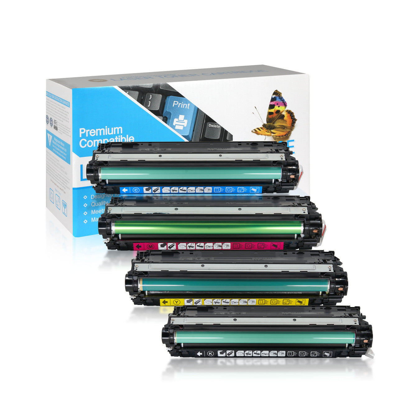 Compatible HP 307A (All Colors) Toner Cartridge - Black 7,000 - Color 7,300 Page Yield