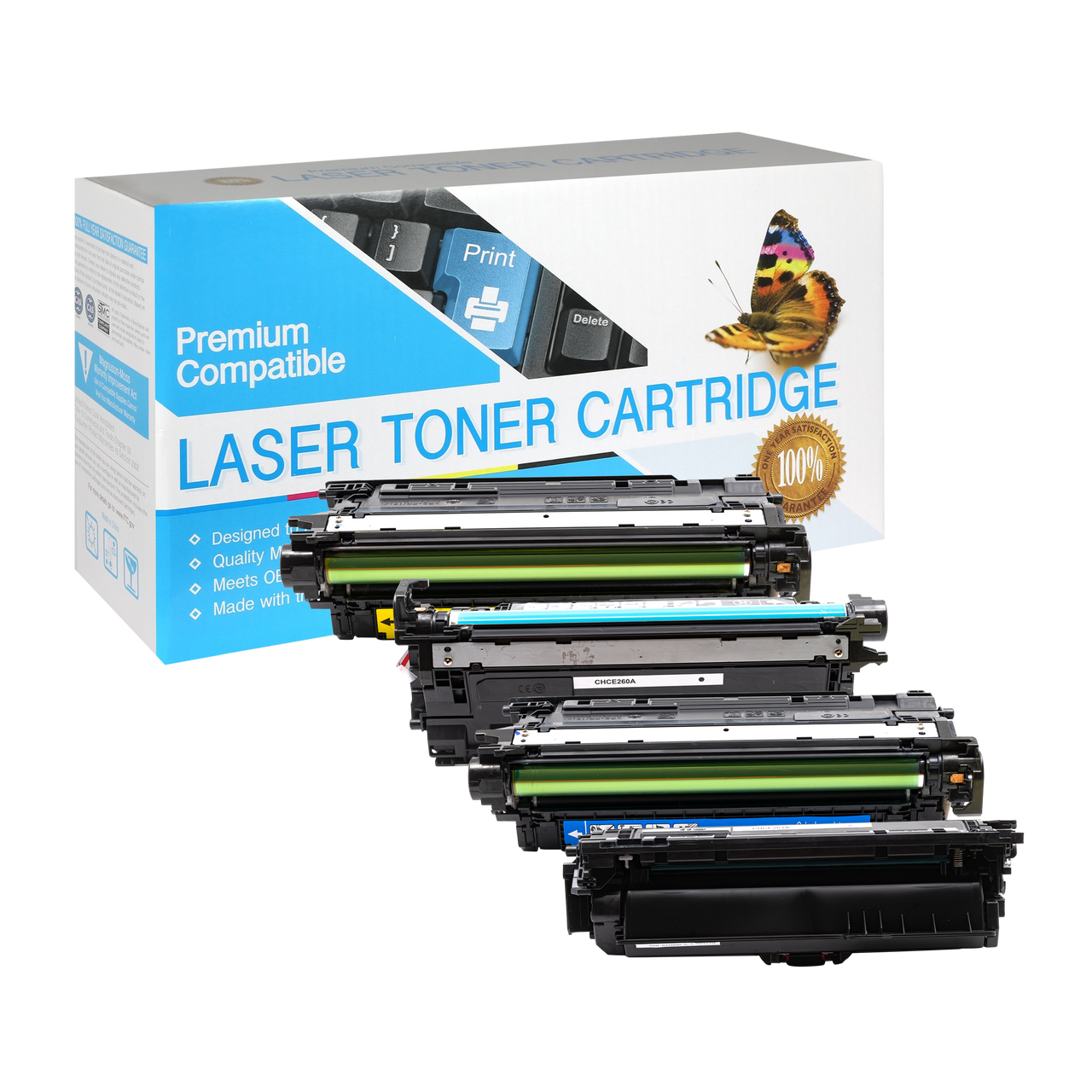 Compatible HP 647A (All Colors) Toner Cartridge - Black 8,500 - Color 11,000 Page Yield