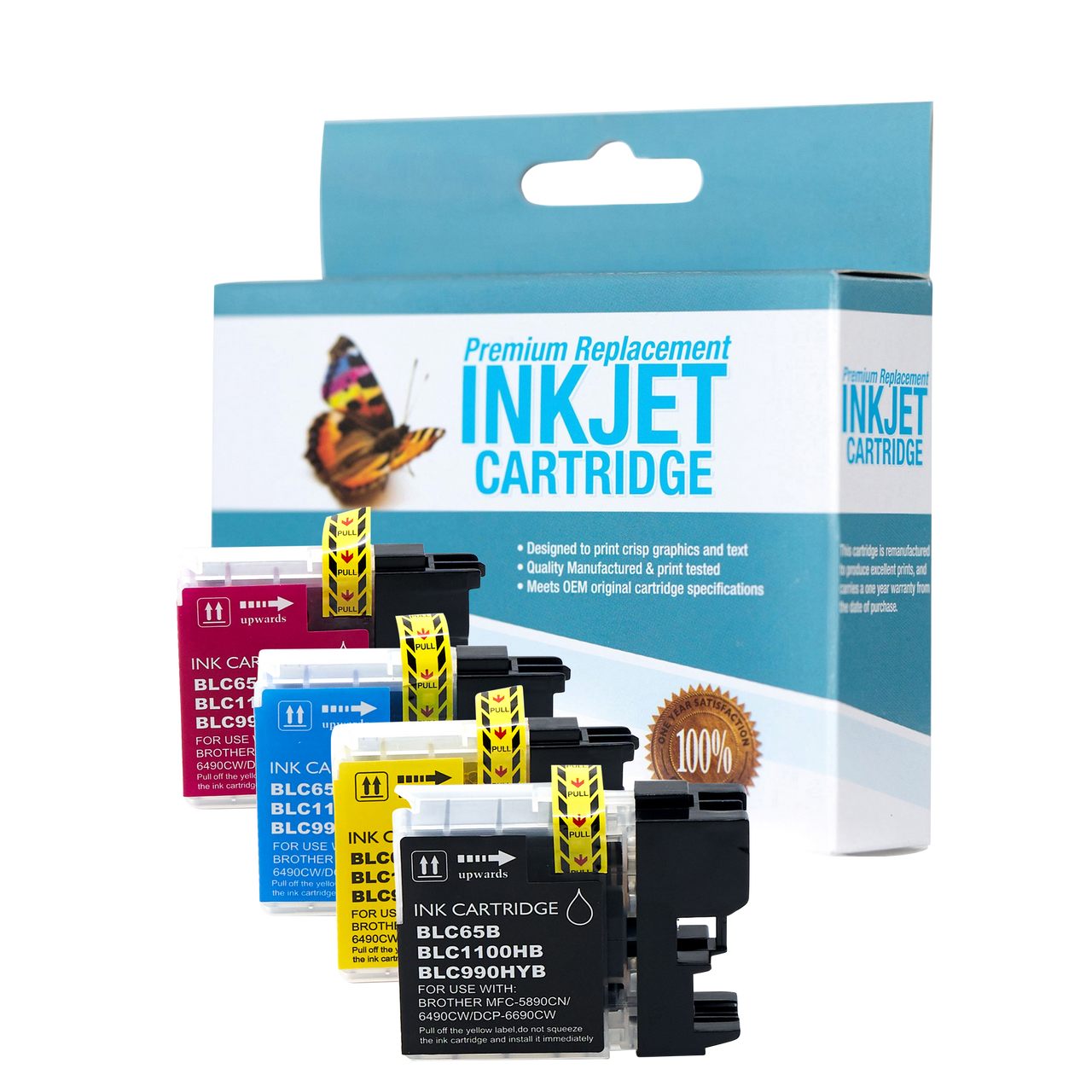 Compatible Brother LC65 Ink Cartridge (All Colors) by SuppliesOutlet