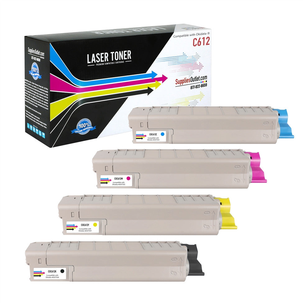 Compatible Okidata C612 Toner Cartridge (All Colors) by SuppliesOutlet