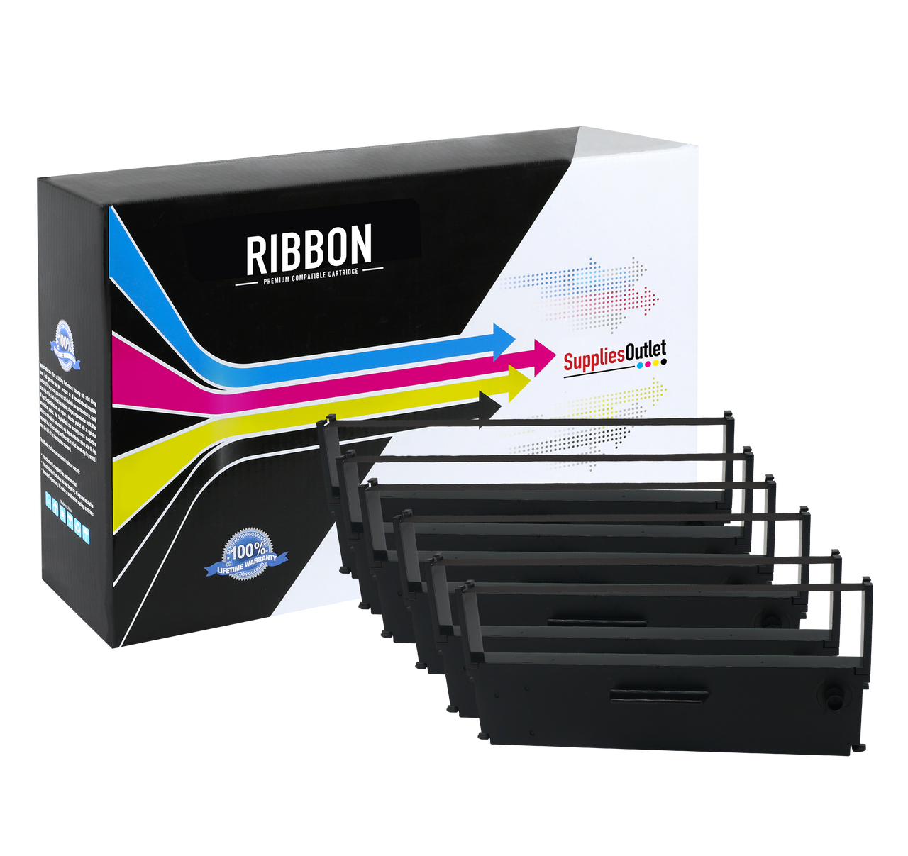 Compatible Epson ERC-31B Printer Ribbon (Black, 6 Pack) by SuppliesOutlet