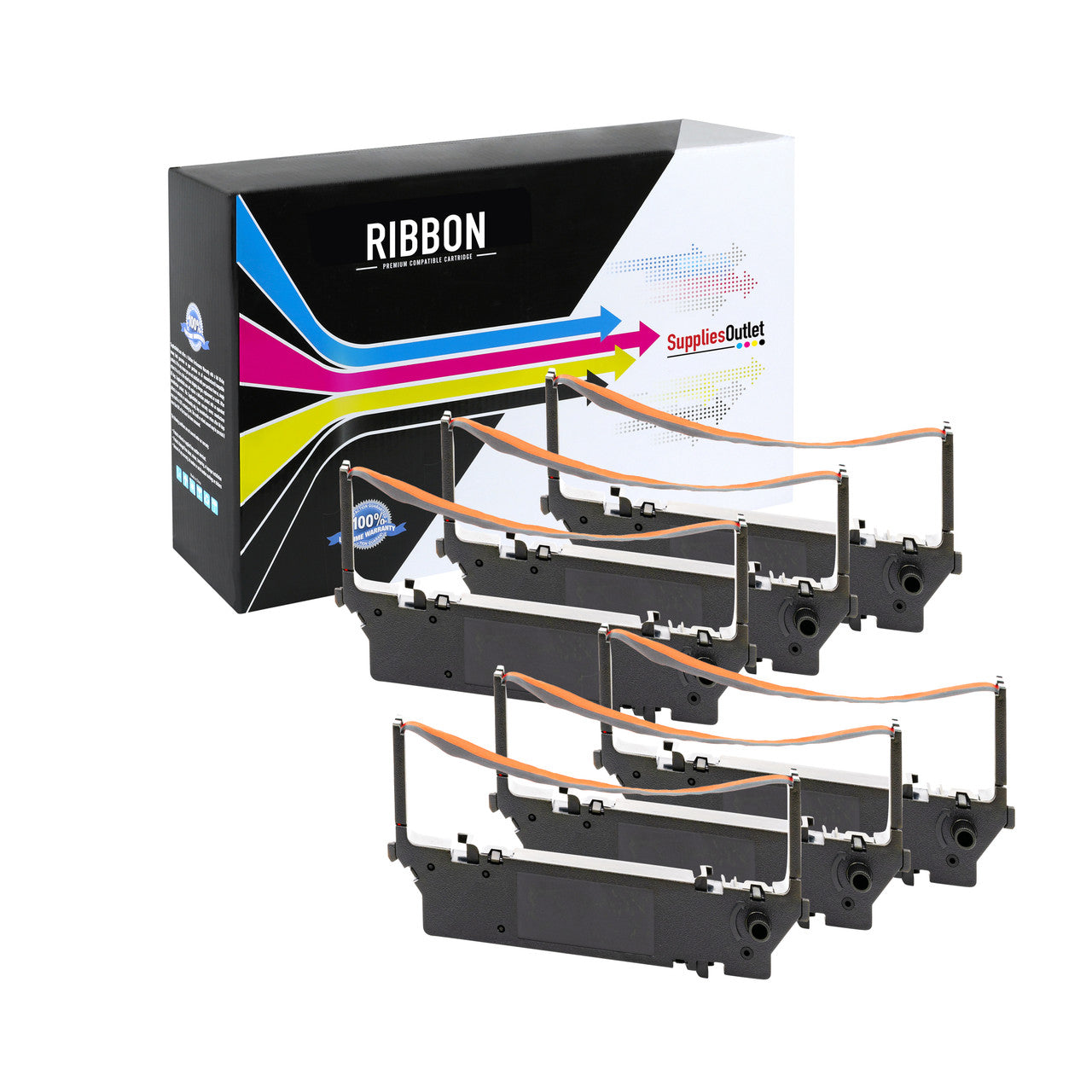 Compatible Star RC700BR Printer Ribbon (Black-Red, 6 Pack)