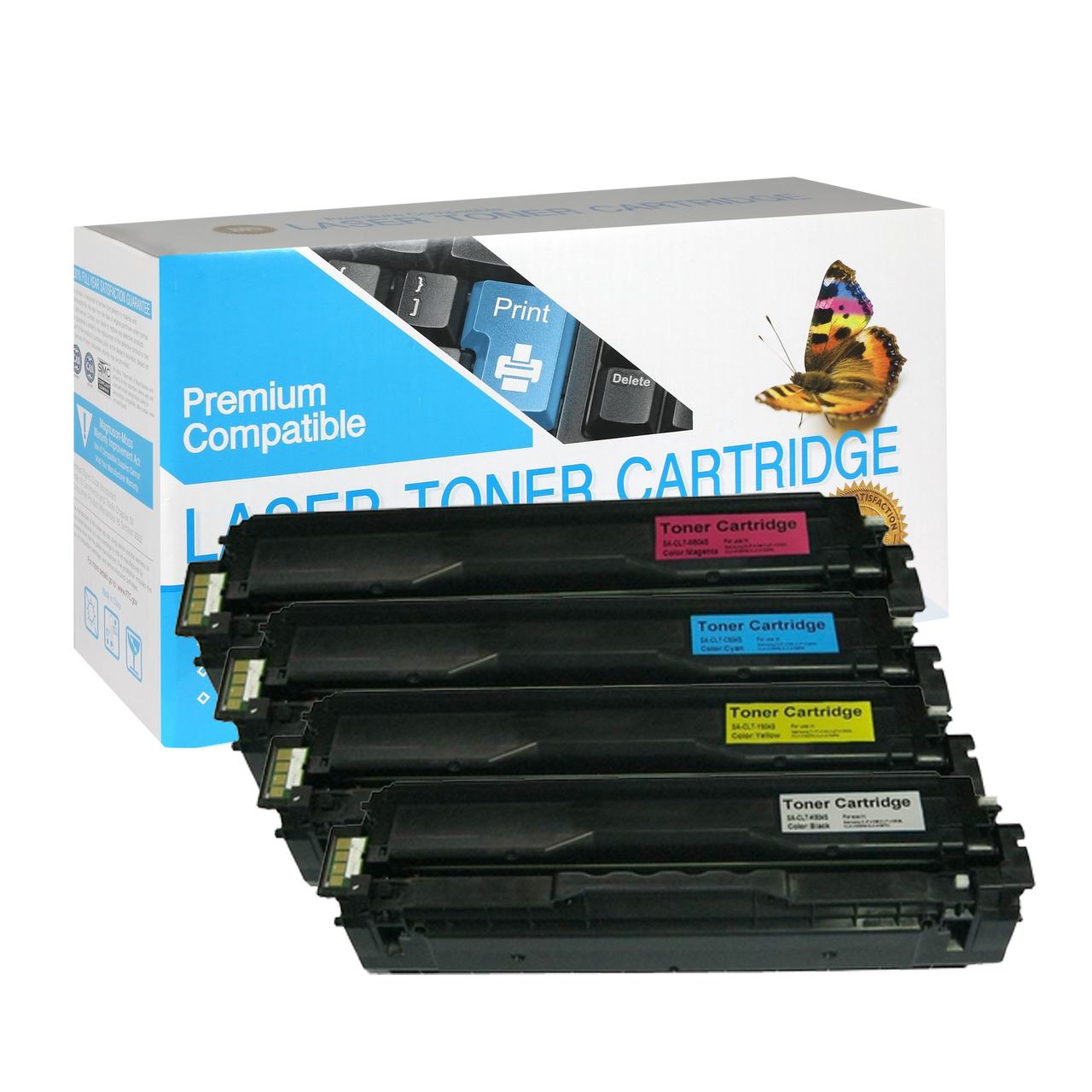 Compatible Samsung CLT-504 (All Colors) Toner Cartridge - Black 2,500 - Color 1,800 Page Yield