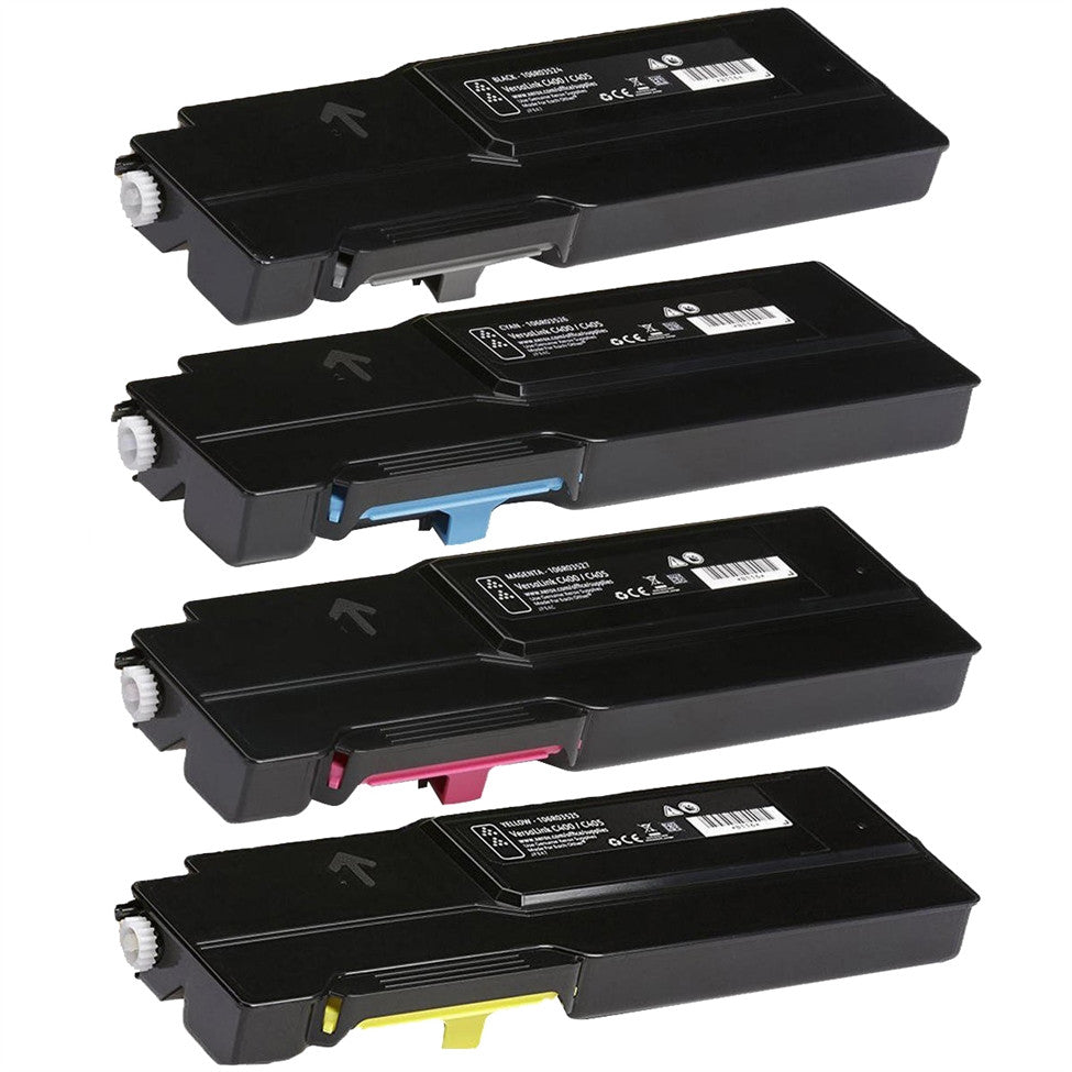 Remanufactured Xerox C400 (All Colors) Toner Cartridge Extra High Yield - Black 10,500 - Color 8,000 Page Yield