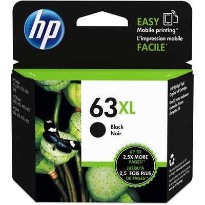 HP 63XL (F6U64AN) High Yield Ink Cartridge - Black 480 - Color 330 Page Yield