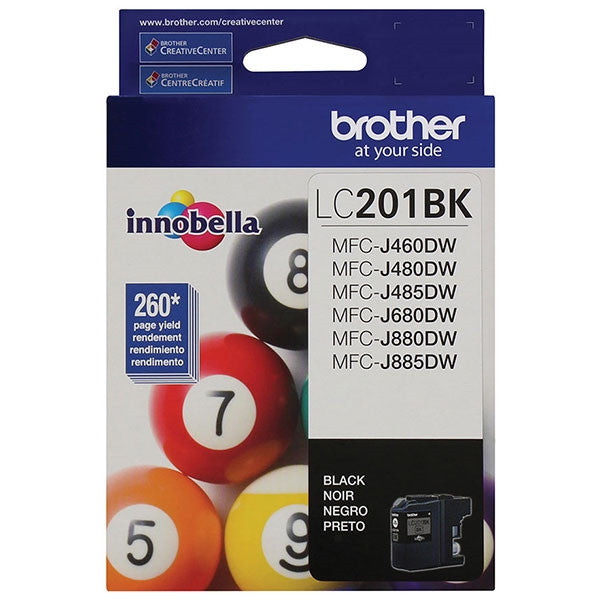Brother LC201 (All Colors) Ink Cartridge - 260 Page Yield