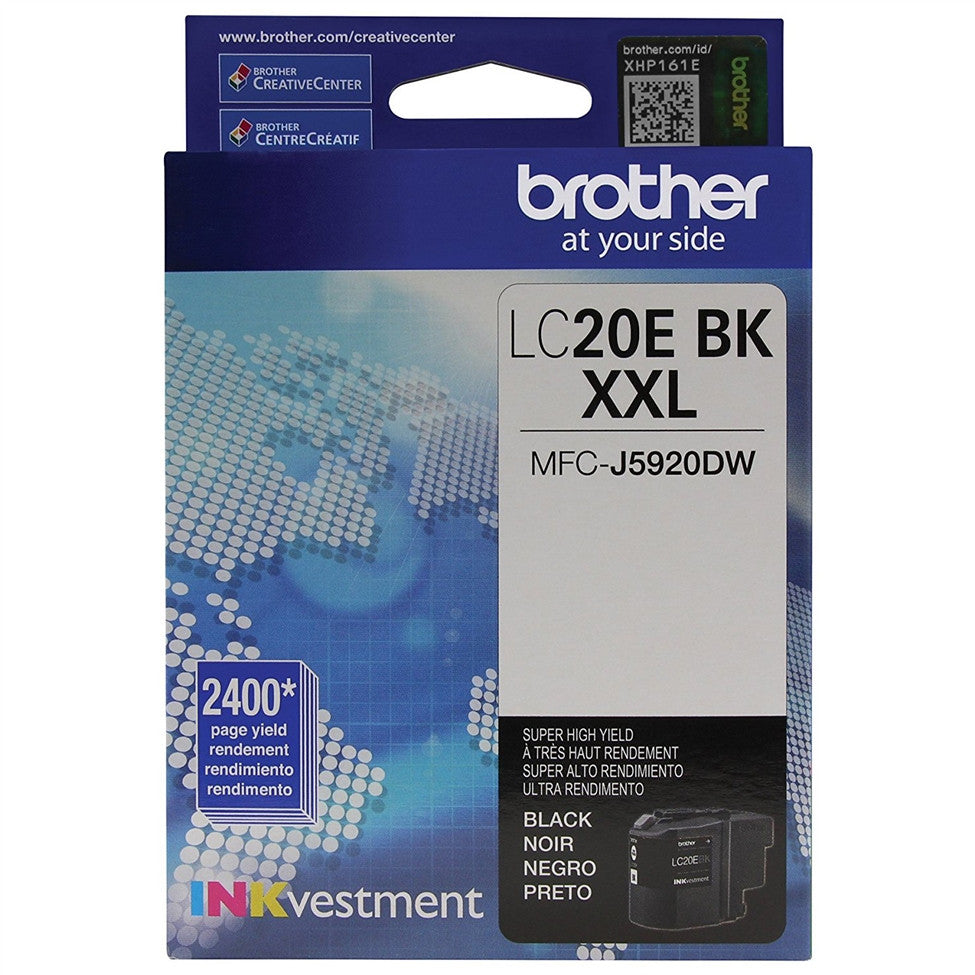 Brother LC20E (All Colors) Ink Cartridge - Black 2,400 - Color 1,200 Page Yield