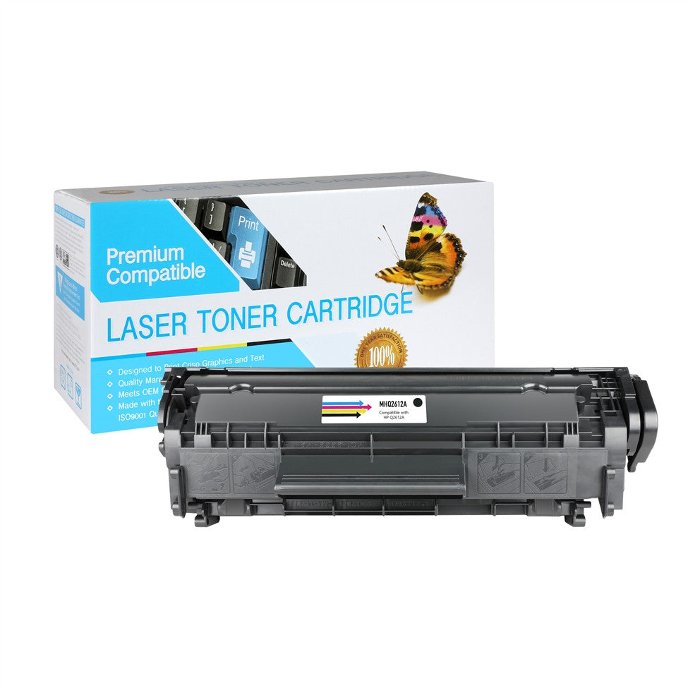 Compatible HP 12A (Q2612A) MICR Black Toner Cartridge - 2,000 Page Yield