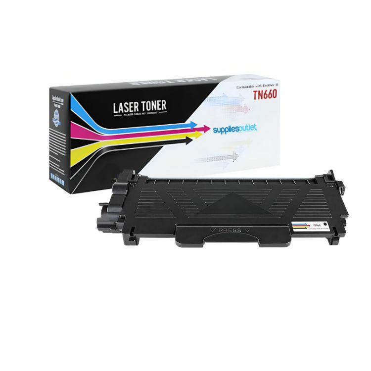 Compatible Brother TN660 Black High Yield Toner Cartridge - 2600 Page Yield