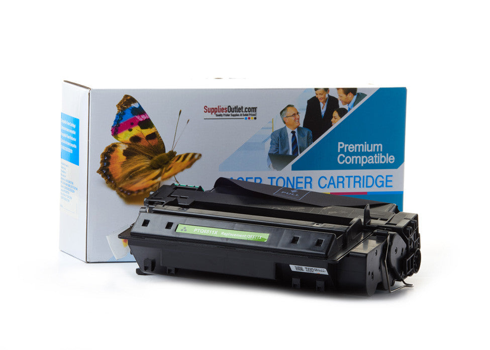 Compatible HP 11X (Q6511X) Black Toner Cartridge - 12,000 Page Yield