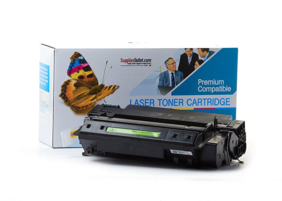 Compatible HP Q7551X (HP 51X) Toner Cartridge (Black) by SuppliesOutlet - 13,000 Page Yield