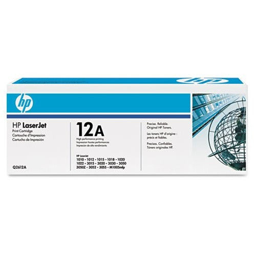 HP 12A (Q2612A) Black Toner Cartridge - 2,000 Page Yield
