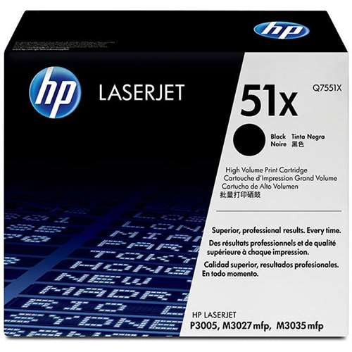 HP Q7551X Toner Cartridge (Black, High Yield)