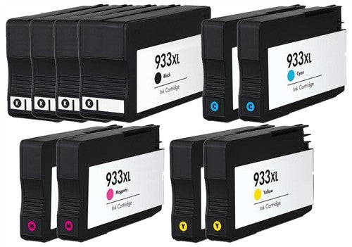 Compatible HP 932XL/933XL (All Colors) Ink Cartridge - Black 1,000 - Color 825 Page Yield