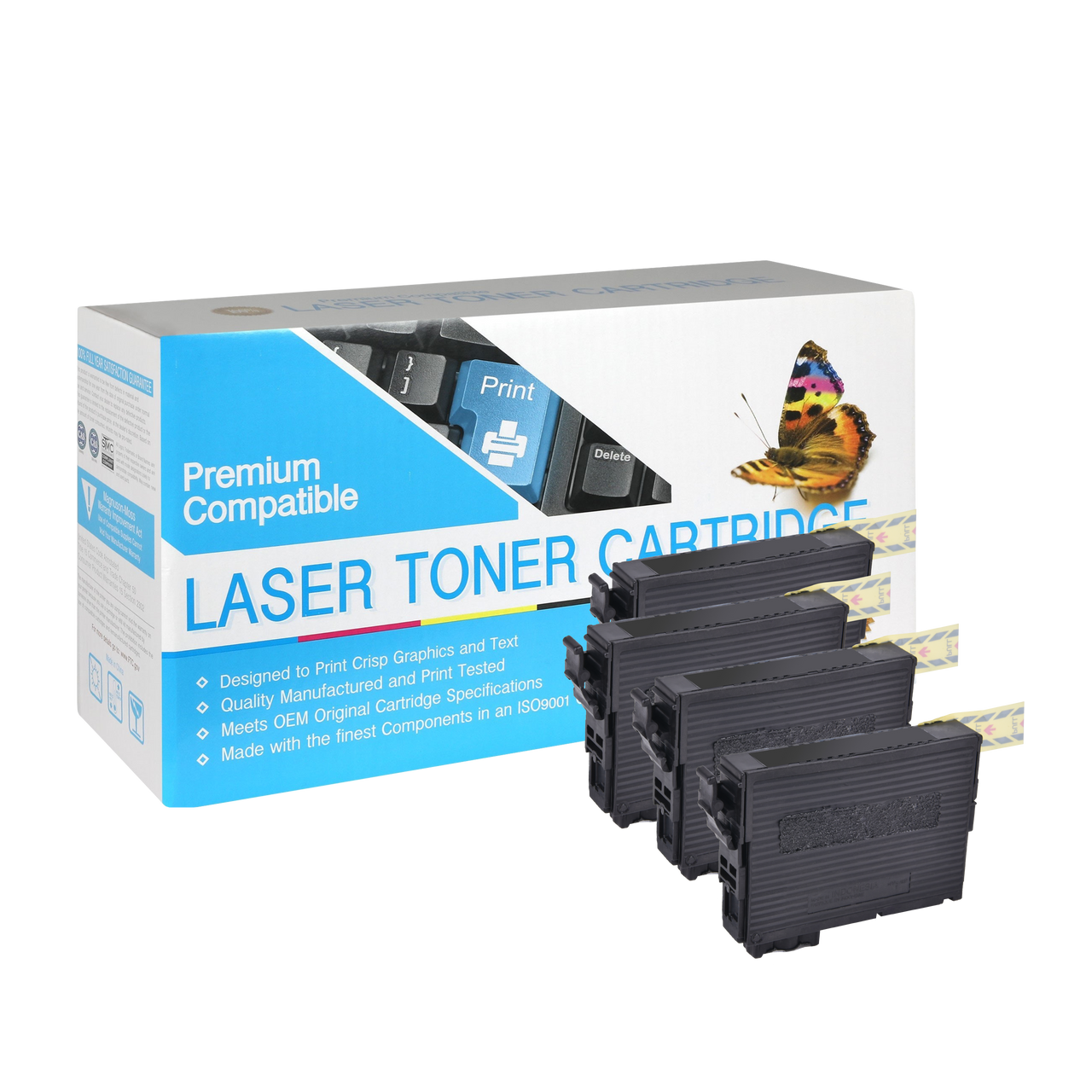 Remanufactured Epson T212XL (All Colors) Ink Cartridge - Black 500 - Color 350 Page Yield