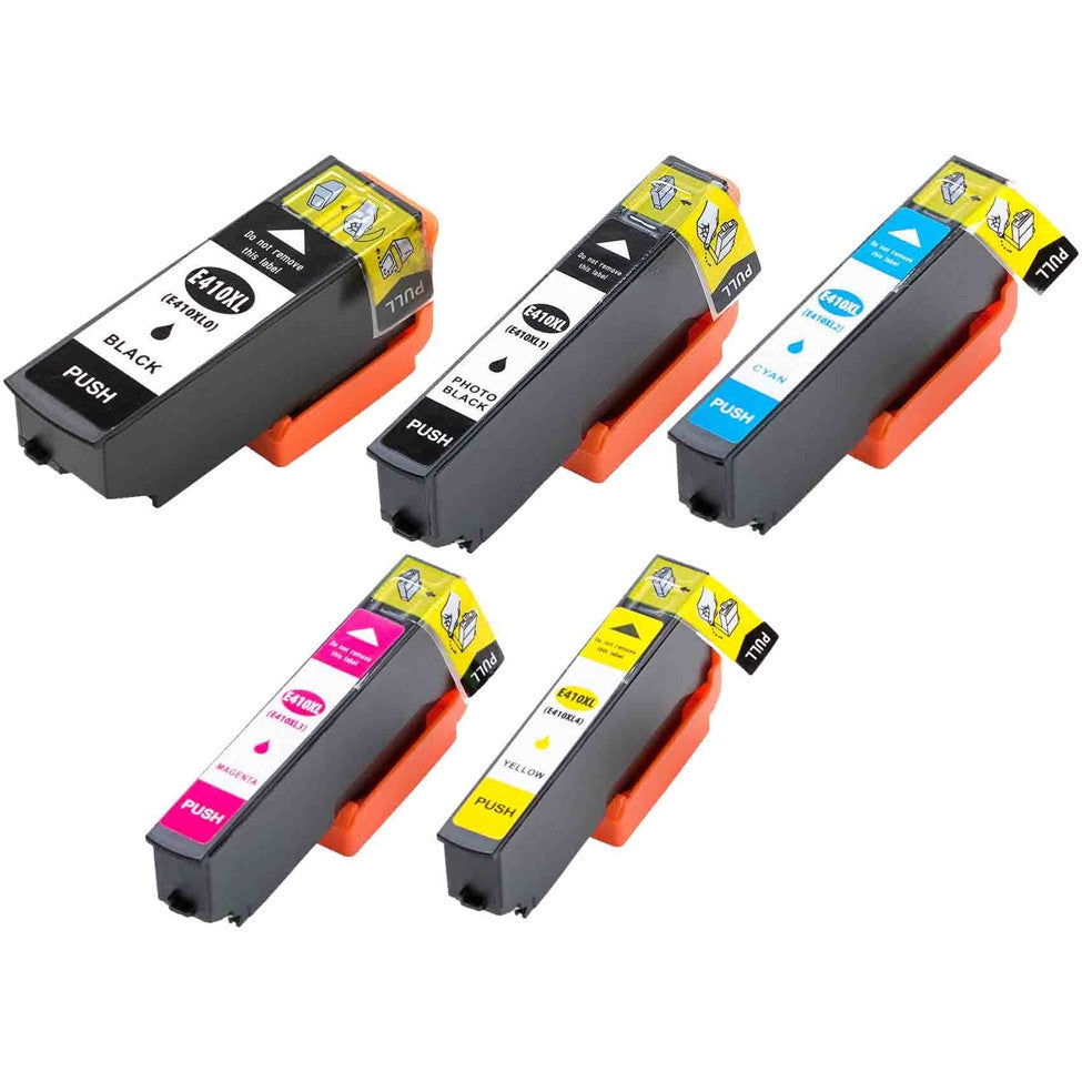 Remanufactured Epson T410XL (All Colors) High Yield Ink Cartridge - Black 500 - Color 550 Page Yield
