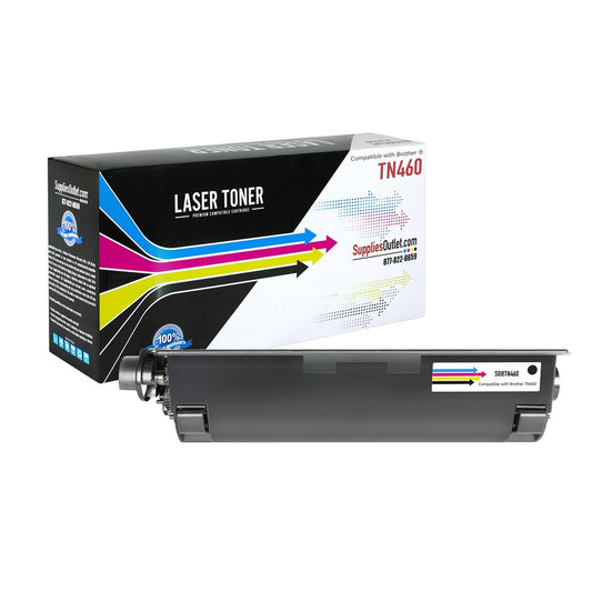 Compatible Brother TN460 Black Toner Cartridge - 6,000 Page Yield