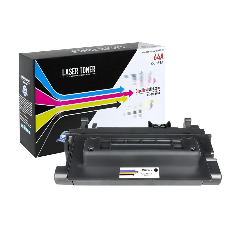 Compatible HP 64A (CC364A) Black Toner Cartridge - 10,000 Page Yield