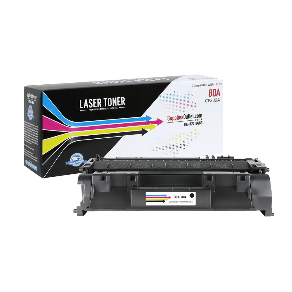 Compatible HP 80A (CF280A) Toner Cartridge Black - 2,700 Page Yield