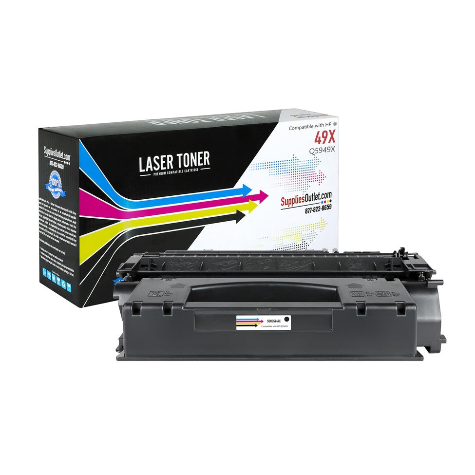 Compatible HP 49X (Q5949X) Black High Yield Toner Cartridge - 6,000 Page Yield