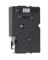 Brother TC20 P-Touch Label Tape (Black on White, 2 Pack)