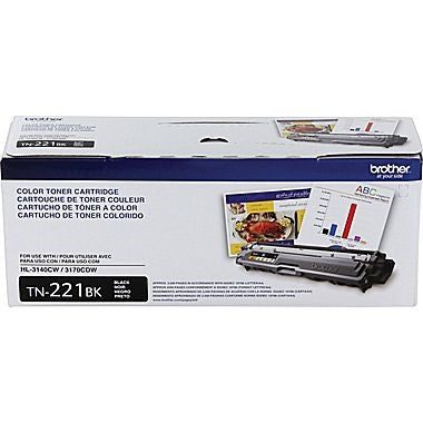 Brother TN221BK All Colors High Yield Toner Cartridge - 2,500 Page Yield